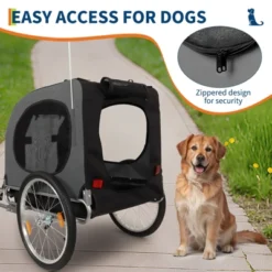 Dog Bike Trailer - 88LBS Dog Cart For Bicycle, Pet Carrier For Small / Medium Pets, Easy Folding Frame, Quick Release Wheel, Washable Non-Slip Lining -The Range Shop GUEST 4ee502b7 769b 4bfb b150 4c8d98aaca9b