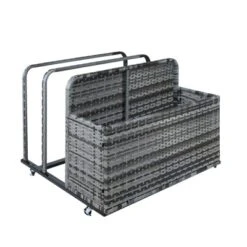Outdoor PE Rattan Poolside Float Storage Box With Rolling Wheels, Weather-Resistant Patio & Beach Organizer For Pool Accessories -The Range Shop GUEST 4f6e8192 b433 47c7 970e 30732f291712