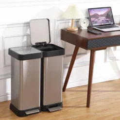 16 Gallon Kitchen Trash Can, Dual Compartment For Recycling And Trash, Without Inner Bucket -The Range Shop GUEST 51c675fb 1cdb 49a4 9903 795995d25ba6