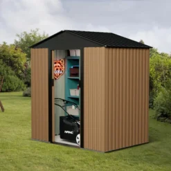Metal Garden Shed ，Shed Outdoor Storage Shed With Sloping Roof And Vents, Slooping Roof Tool Shed For Backyard, Patio, Garden Yard，6 X 4 FT -The Range Shop GUEST 52347826 f8be 4f06 b560 6078d2356124