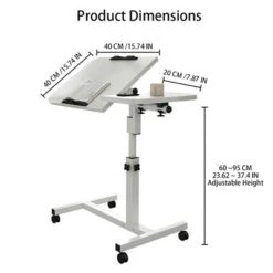 Overbed Table With Height Adjustable, Over Bed Table Movable Rolling Bedside Table Standing With Wheels, Desk Table With 0-90 Degrees Tilting -The Range Shop GUEST 52d8118c 6a91 4d3e 8174 32bbe12f2a15
