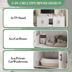 MDF PB Double Cage Cat Litter Cabinet With Dual Compartments, Durable Material, Spacious Design, Easy To Clean, And Stylish Appearance 8 MDF PB Double Cage Cat Litter Cabinet With Dual Compartments, Durable Material, Spacious Design, Easy To Clean, And Stylish Appearance -The Range Shop GUEST 53c15f1a f5f3 400d 81a7 00b89610bebb