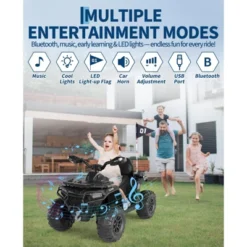 12V Kids Ride On ATV Car With Remote Control, Dual 35w Motors, 4-Wheel Suspension, LED Lights, Music, Off-Road 4 Wheeler For Boys Girls -The Range Shop GUEST 5431394e f7fb 4327 a18e c861a5e338af