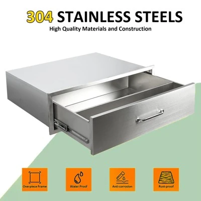 Outdoor Kitchen Drawers, Chest Of Drawers, Stainless Steel BBQ Drawer, Built-in Drawer For Outdoor Kitchen BBQ Islands, Fully Assembled 4 Outdoor Kitchen Drawers, Chest Of Drawers, Stainless Steel BBQ Drawer, Built-in Drawer For Outdoor Kitchen BBQ Islands, Fully Assembled - Image 4
