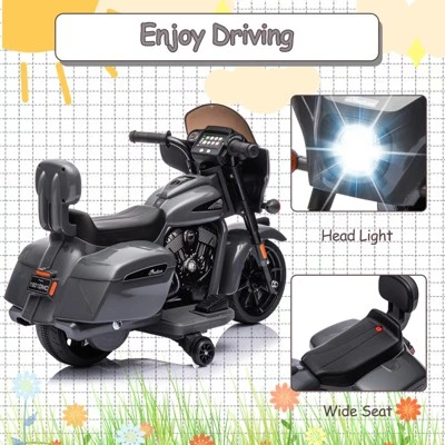6V Electric Dirt Bike For Kids, Powered Riding Toys W/Grip Handleader, Kids Ride On Motorcycle Toys W/USB, AUX, Music, Headlight For Toddlers 2-10 2 6V Electric Dirt Bike For Kids, Powered Riding Toys W/Grip Handleader, Kids Ride On Motorcycle Toys W/USB, AUX, Music, Headlight For Toddlers 2-10 - Image 2