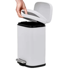 1.3 Gallon Small Bathroom Trash Can, Stainless Steel Garbage Can With Soft Close Lid & Removable Inner Bucket, Slim For Small Spaces, Kitchens -The Range Shop GUEST 5713535e 0d7f 4311 bdef 770bb7e4b6fb