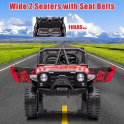 24V 2-Seater Kids Ride On Truck Car With Remote Control, Powered Electric Vehicles, 2WD Dual Motors Vehicle With LED Light Music For Boys And Girls -The Range Shop GUEST 58910fff f770 47f8 8c6a 65b262a12471