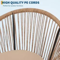 3 Piece Outdoor Seating Acapulco Chair Glass Top Side Table And 2 Chairs With Cushions PE Rattan All-Weather Patio Conversation Bistro Set 10 3 Piece Outdoor Seating Acapulco Chair Glass Top Side Table And 2 Chairs With Cushions PE Rattan All-Weather Patio Conversation Bistro Set -The Range Shop GUEST 59884110 713a 4daf 9d9e 0bbb7aa51339