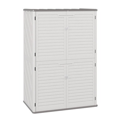 Outdoor Storage Cabinet,Waterproof Outdoor Shed With Floor,Resin Weather Resistant Tools Storage House Shed For Garden Backyard, Easy Assembly,White 9 Outdoor Storage Cabinet,Waterproof Outdoor Shed With Floor,Resin Weather Resistant Tools Storage House Shed For Garden Backyard, Easy Assembly,White - Image 9