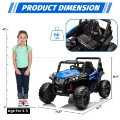 12V Kids Ride On Truck With Parent Remote Control, Electric Car With Spring Suspension, Led Lights, Wireless Connection 12 12V Kids Ride On Truck With Parent Remote Control, Electric Car With Spring Suspension, Led Lights, Wireless Connection -The Range Shop GUEST 5a8e3328 6c3c 4e10 a750 aeac6c2ea4cc