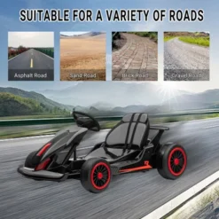 24V Kids Go Kart, Powerful Drift Kart With Dual 150W Motors, High Speed Electric Outdoor Ride On Toy, Battery Powered Ride On Racing Car With Music -The Range Shop GUEST 5af3638c e3cf 49d0 a4d0 9ebdbb124161