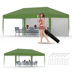 10x20 Heavy Duty Pop Up Canopy Tent With 2 Sidewalls, Outdoor Party, Market Stall, Camping, UV Protection, Waterproof, Roller Bag, 4 Weight Bags 17 10x20 Heavy Duty Pop Up Canopy Tent With 2 Sidewalls, Outdoor Party, Market Stall, Camping, UV Protection, Waterproof, Roller Bag, 4 Weight Bags -The Range Shop GUEST 5be52e5d e1fc 449a a6a9 ef1a8f78ef6f