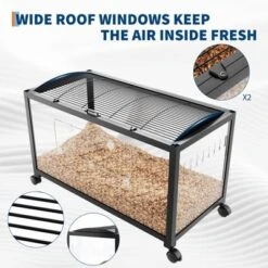 Small Animal Cage With Plastic And Metal Mouse Cage, Wheels For Easy Mobility, Large Habitat, Easy To Assemble, Suitable For Dwarf Syrian Hamsters -The Range Shop GUEST 5c603878 57a4 4175 b1dd 0deb1ea8db00