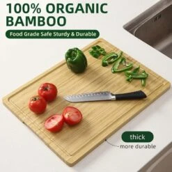 20 Inch Extra Large Bamboo Wood Cutting Board For Kitchen, With Juice Groove For Meat, Vegetables And Cheese -The Range Shop GUEST 5cfcb2c8 228f 47a4 a8ad 6385d2b99b37