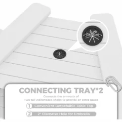 Outdoor Bar Height Adirondack Chairs With Connecting Tray, Balcony Chairs Adirondack For Deck, Backyard, Patio High AdirondackChairs Set Of 2 -The Range Shop GUEST 5d7bad7f 99f6 46d4 b214 00299becc565