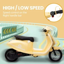 Electric Motorcycle For Kids, 24V 350W Kids Ride On Moped, Max Up To 14MPH, W/Twist Grip Throttle & LED Light, Electric Motorbike For Teens 8-12 -The Range Shop GUEST 5da75b8b 9e57 42d7 9f68 02bb4af6000f