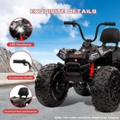 24V Kids ATV With 2 Seater, 4x200W Powerful Engine, Dual 7AH Batteries, Accelerator Handle, EVA Tires, LED Lights & Music 14 24V Kids ATV With 2 Seater, 4x200W Powerful Engine, Dual 7AH Batteries, Accelerator Handle, EVA Tires, LED Lights & Music -The Range Shop GUEST 5dcc3fb1 1380 48fd 962c 06d852c7dda8
