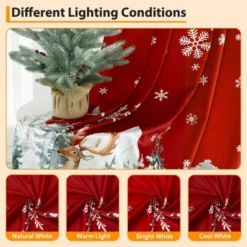 Christmas Red Curtains 52x63 Inch, Velvet Blackout Curtains, Christmas Reindeer Snowflake Window Drapes For Living Room Bedroom, 2 Panel Set -The Range Shop GUEST 5ded156b 8bdb 459a 9fbc d7f280622c4e