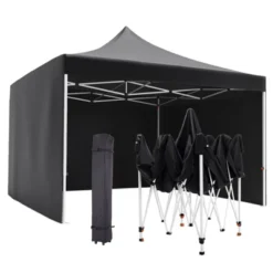 Pop Up Canopy Tent, 10 X 10 Ft Commercial Instant Shade Canopy With Roller Bag, Outdoor Portable Canopy For Events, Parties, Camping