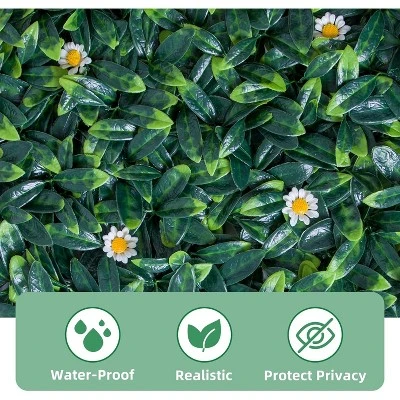Artificial Grass Wall Panels,20"x 20" Artificial Plant Wall Panels Fake Greenery Leaf Hedge For Outdoor,Indoor 4 Artificial Grass Wall Panels,20"x 20" Artificial Plant Wall Panels Fake Greenery Leaf Hedge For Outdoor,Indoor - Image 4