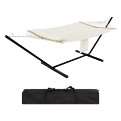 Ultra-Comfort 2-Person Hammock Set With Foldable Steel Frame - Heavy-Duty Outdoor Lounger, 450lb Capacity, Carry Bag, Garden, Camping & Patio 19 Ultra-Comfort 2-Person Hammock Set With Foldable Steel Frame - Heavy-Duty Outdoor Lounger, 450lb Capacity, Carry Bag, Garden, Camping & Patio -The Range Shop GUEST 61fdf567 9b5b 4e41 bd84 40743409c4b2