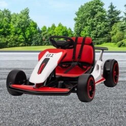 24V Kids Go Kart, Powerful Drift Kart With Dual 150W Motors, High Speed Electric Outdoor Ride On Toy, Battery Powered Ride On Racing Car With Music -The Range Shop GUEST 62726ed4 6560 4fc3 8aff bc87072afcf2