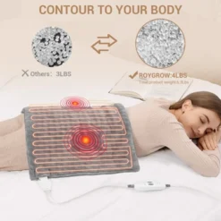 Weighted Heating Pad With 2 Massagers, 6lb Electric Heating Pad For Back, Neck & Shoulders, 3 Heat Levels, 9 Vibration Modes, 20"x24" Grey 7 Weighted Heating Pad With 2 Massagers, 6lb Electric Heating Pad For Back, Neck & Shoulders, 3 Heat Levels, 9 Vibration Modes, 20"x24" Grey -The Range Shop GUEST 62b8dcc8 bab2 4dae 82d8 e7c306f4a519