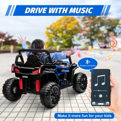 12V Kids Ride On Truck With Parent Remote Control, Electric Car With Spring Suspension, Led Lights, Wireless Connection 1 12V Kids Ride On Truck With Parent Remote Control, Electric Car With Spring Suspension, Led Lights, Wireless Connection