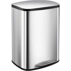 13 Gallon Step Trash Can, Stainless Steel Waste Bin With Removable Inner Bucket & Soft-Close Lid -The Range Shop GUEST 630c733b b759 4203 bc93 157dc73579e0