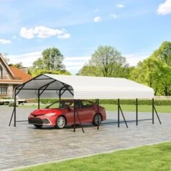 Metal Carport, Metal Garage With Base And Reinforced Frame For All Weather, Heavy Duty Carports For Rucks, Tractors Or Party -The Range Shop GUEST 6422e8f4 d33e 4dea 8a73 7f6daeb4e87a