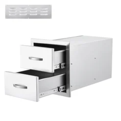 Outdoor Kitchen Drawer With Divider,Stainless Steel Flush Mount Single BBQ Drawer,Built-In Access Drawer With Venting Panel For Kitchen Island -The Range Shop GUEST 64da15d7 9f45 4077 ba99 bb554d1b70de
