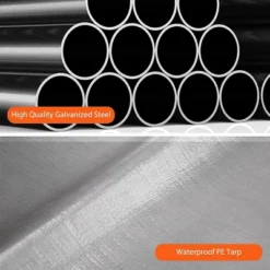 13 X 25 FT Metal Carport, With Side-Opening Door & Roll-Up Windows, All-Inclusive Metal Carport, Outdoor Portable Garage Shelters Tents, Yellow -The Range Shop GUEST 65b62e46 0fc6 4f44 ac9e d23cdd7b3610 1