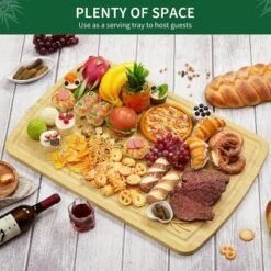 Extra Large Bamboo Cutting Board For Kitchen, Stove Top Cover Wood Butcher Block With Juice Groove For Meat Turkey Carving Charcuteries, 0.8" Th -The Range Shop GUEST 66c6fcce 2ef9 4534 9300 1a69299903ad