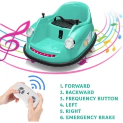 12V Kids Electric Bumper Car With 2.4G Remote Control, 360° Spinning, Music & LED Lights, Safety Bumper For Ages 2-5 Years -The Range Shop GUEST 66e853ef ee36 4612 b065 5a79c2ba66c1
