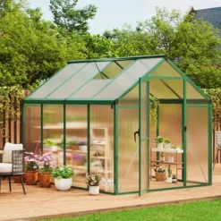 Greenhouses For Outdoors,Large Outdoor Greenhouse With Roof Vent And Heavy-Duty Aluminum Frame, Walk-in Garden Greenhouse For Backyard, Patio, Lawn -The Range Shop GUEST 67adbef2 c8e6 4a7c 8c2d e879b4b8ab8d