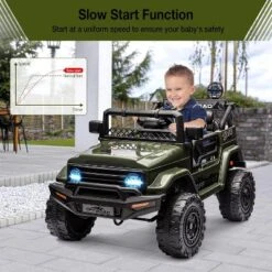 12V Kids Ride On Truck Car With Remote Control, Spring Suspension, 3 Speeds, LED Lights, Parent Safety Brake -The Range Shop GUEST 6919811d f94c 4b9d bcb8 81ebd6061481