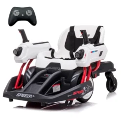 360°Rotation Electric Ride-on, 2.4G Remote Control, Blue Laser Shooting Sound, Bilateral Steering Control Handle, 12V 7AH Rechargeable Battery -The Range Shop GUEST 6b2e252d 8732 478b 958d cfbcb5e7e5a1