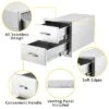 Outdoor Kitchen Drawer With Divider,Stainless Steel Flush Mount Single BBQ Drawer,Built-In Access Drawer With Venting Panel For Kitchen Island