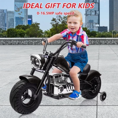 Kids Electric Dirt Bike, 36V Powered Ride On Motorcycle, 350W Torque Motorbike W/Training Wheel, Leather Seat, Music, LED Headlight For Boys Girls 5 Kids Electric Dirt Bike, 36V Powered Ride On Motorcycle, 350W Torque Motorbike W/Training Wheel, Leather Seat, Music, LED Headlight For Boys Girls - Image 5
