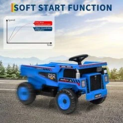 12V Ride On Dump Truck For Kids, With Remote Control, Construction Vehicles With Dump Bed & Shovel, Music, Headlights -The Range Shop GUEST 6f35830b 2f9e 48e2 87cf 4a30daefadda