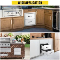 Outdoor Kitchen Drawer With Divider,Stainless Steel Flush Mount Single BBQ Drawer,Built-In Access Drawer With Venting Panel For Kitchen Island -The Range Shop GUEST 6fc9ca00 a655 44d4 9b6b b3e78f959880