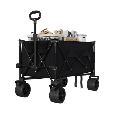 Heavy Duty Utility Beach Wagon Cart - Collapsible Wagon Beach With All Terrain Wheels, Extra Long Wagon Cart Foldable, Cup Holders For Sand 8 Heavy Duty Utility Beach Wagon Cart - Collapsible Wagon Beach With All Terrain Wheels, Extra Long Wagon Cart Foldable, Cup Holders For Sand - Image 8