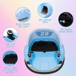 12V Kids Electric Ride On Bumper Car, 3 Speed Toddler Bumper Car With Remote, Baby Bumping Toy With Music, LED Lights, 360 Degree Spin For Boys Girls -The Range Shop GUEST 70a5ef92 b1b3 44d4 b2a6 fc41692802a5