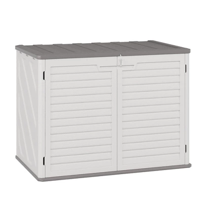 Outdoor Storage Cabinet,Waterproof Outdoor Shed With Floor,Resin Weather Resistant Tools Storage House Shed For Garden Backyard, Easy Assembly,White 8 Outdoor Storage Cabinet,Waterproof Outdoor Shed With Floor,Resin Weather Resistant Tools Storage House Shed For Garden Backyard, Easy Assembly,White - Image 8