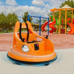 Toddlers Bumper Car, 12V Ride On Toy For Kids, Electric Ride On Car W/Remote Control, Baby Bumping Toy Car W/2 Speeds, LED Lights, 360 Degree Spin