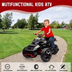 12V 3 Wheeler Ride On ATV Electric Motorcycle, W/Led Lights, High & Low Speed, Horn, Music, USB, Treaded Tires, For Kids Gift -The Range Shop GUEST 718923a0 b04a 474b 8783 76a8d48dd1ab