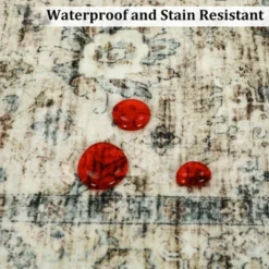 Washable Vintage Floral Living Room Rugs, Distressed Print Non Slip Bedroom Carpet, Retro Accent Large Dining Room Kitchen Rugs For Home Office -The Range Shop GUEST 71d5d53a 62fb 4760 9273 d22e12a83e0d