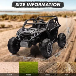 2 Seater Ride On UTV, Kids Electric Ride On Car, 24V Powered Riding Toy UTV, Off-Road UTV Toy With Remote Control, LED Lights, Music For Toddlers 3+ -The Range Shop GUEST 7523bf0c 5ed8 4b39 a71e f1be90ee7cc5