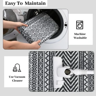 Modern Geometric Living Room Bedroom Area Rugs, Washable Soft Low Pile Floor Carpet With Stripped Lines For Dining Room 7 Modern Geometric Living Room Bedroom Area Rugs, Washable Soft Low Pile Floor Carpet With Stripped Lines For Dining Room - Image 7