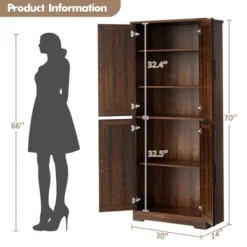 Pantry Cabinet, 70" Kitchen Pantry Cabinet With Doors And Adjustable Shelves, Freestanding Cupboard 12 Pantry Cabinet, 70" Kitchen Pantry Cabinet With Doors And Adjustable Shelves, Freestanding Cupboard -The Range Shop GUEST 7592f2c8 5144 4326 a28a 20be4aee36ab